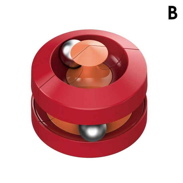 New Unique Metal Marbles Adult Decompression Toys Creative Rotating Finger Track Ball Cube Fidget Gyroscope
