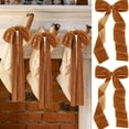 thumbnail image 6 of JoyMoreHome Christmas Big Bow Hanging Decor, Flocked Bow as Christmas Backdrop Party Room Wall Decor, 6 of 7