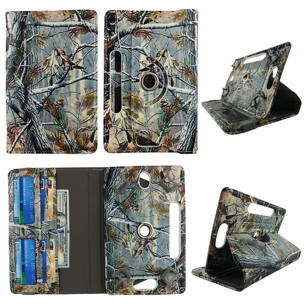 Wallet style folio for Huawei Media Pad Link tablet case 10 inch Slim fit standing protective rotating for universal carrying cases 10.1 PU leather cash Pocket cover Camo Pintree - Walmart.com