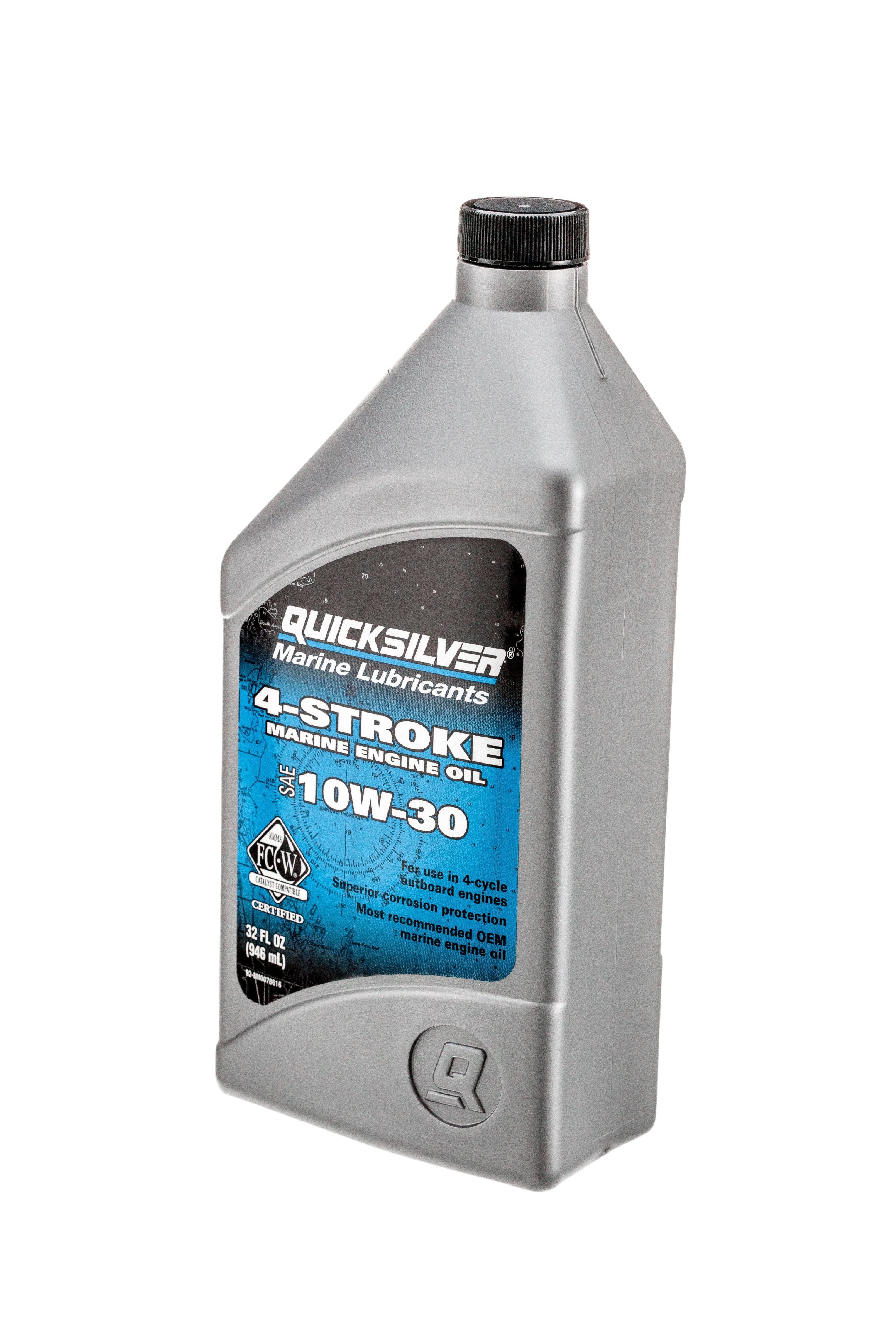 Quicksilver 4-Stroke Marine Engine Oil SAE 10W-30 – 1 Pint – 8M0078616 ...