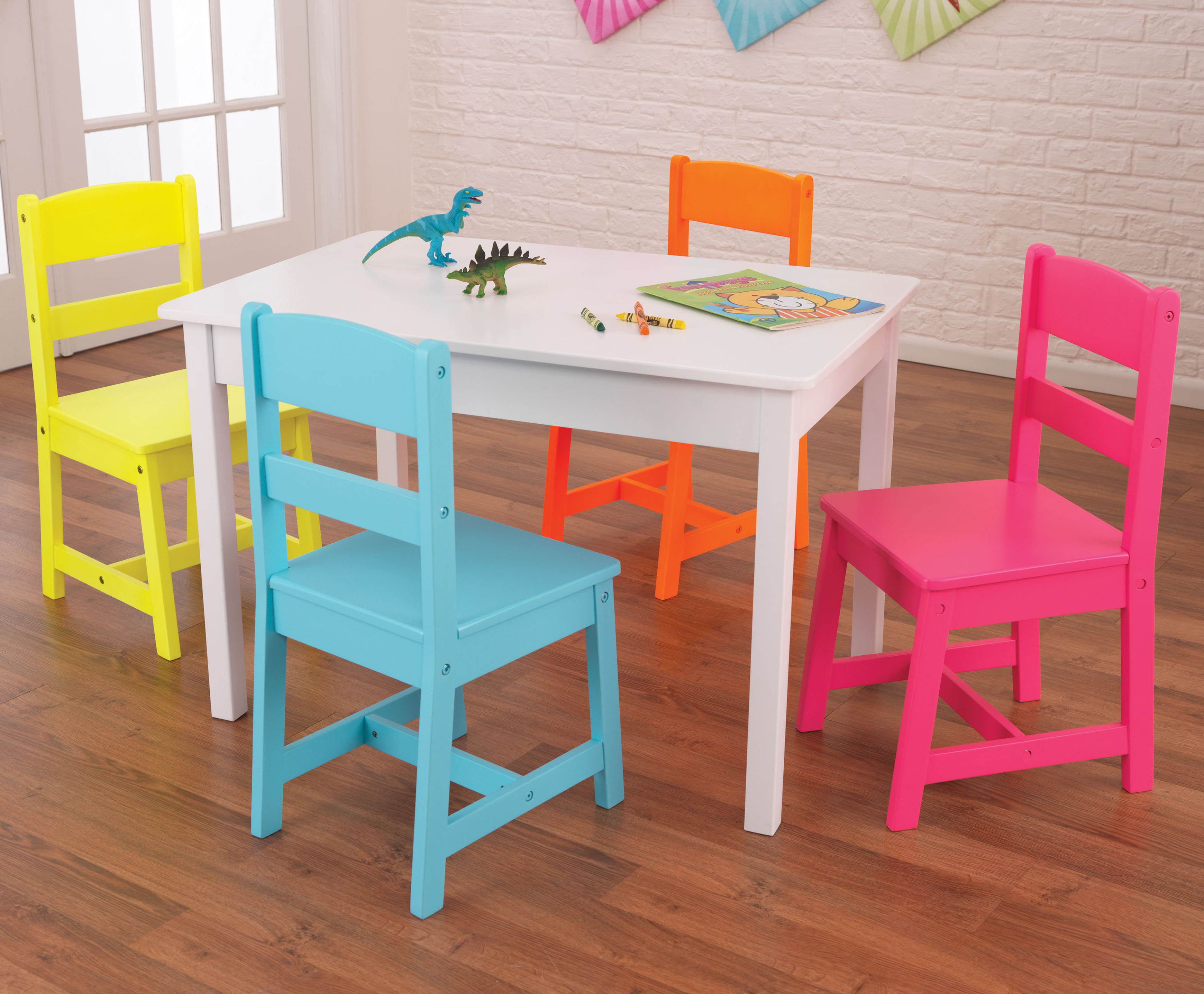 kidkraft highlighter table and 4 chair set