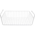 thumbnail image 7 of CycForge Under Shelf Storage Basket, Under Cabinet Hanging Metal Wire Storage Wire Basket Organizer Fit Dual Hooks for Kitchen Pantry Desk Bookshelf Cupboard (2 Pcs, White), 7 of 7