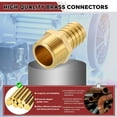 thumbnail image 4 of Uxcell Pack of 4 Brass Hose Barb Fittings 1/2" Hose Barb to 1/2" NPT Male Fittings, 4 of 7