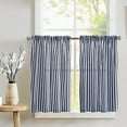 thumbnail image 2 of Cotton Half Inch Wide Stripes Print Café Tier Curtains Window Treatment Kitchen Home Décor, 2 of 4
