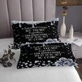 thumbnail image 3 of Erosebridal Romantic Valentines Coverlet Set King, Chic Rose Bedding Set, Black, Grey, 3 of 5