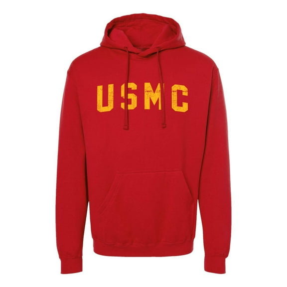 OUTSIDE THE WIRE Leatherneck for Life USMC Arch Hoodie - Red