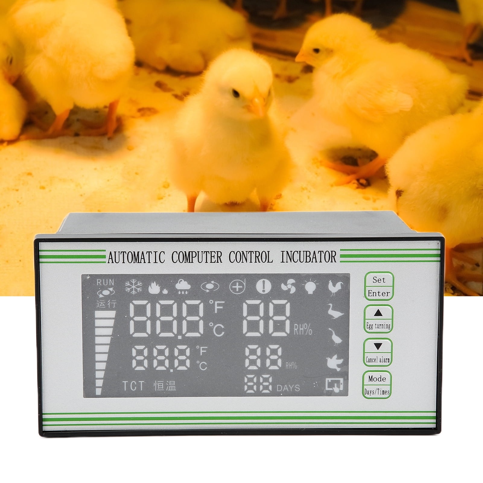 Suodoka Egg Incubator Temperature Controller 220V Automatic Digital System with Humidity Sensor Probe for Chicken Quail