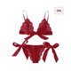 thumbnail image 1 of Conjunto de ropa interior de encaje floral encantador para mujer, regalo de lencería de bragas de malla, rojo, XXL Guardurnaity XX000194-22, 1 of 7