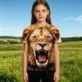 thumbnail image 5 of Hiijoy Boys T Shirt Funny Lion Graphic Short Sleeve O-Neck Tee Top for Kids, Sizes 2-15, 5 of 5