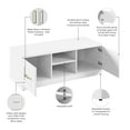 thumbnail image 4 of Hampton Heights 48W Shoe Bench with Doors in White - Engineered Wood, 4 of 5