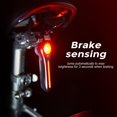 thumbnail image 5 of Luz Trasera LED Inteligente con Sensor de Freno para Bicicleta, 6 Modos, Impermeable, Recargable por USB, Equipo de Seguridad para Ciclismo Al Aire Libre., 5 of 5