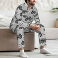 thumbnail image 5 of Mens Pajamas Set, Gray Tractor Button Down Long Sleeve Loungewear Sleepwear Pjs sets for Men, 5 of 5