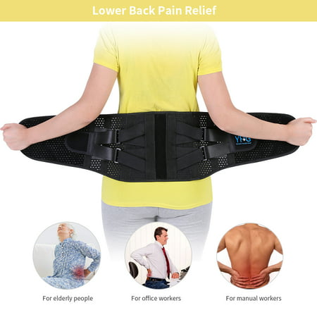 Adjustable Lumbar Support Belt Lower Back Brace Posture Corrector Waist Wrap for Sciatica Back Pain Relief Postpartum Abdomen Shaping,Adjustable Lumbar Support Belt Lower Back Brace Posture