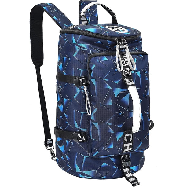 Mochila para portátil de 40l con bolsa de lona impermeable para gimnasio para hombres y mujeres adolescentes, bolsas de viaje duraderas con correa para el hombro para la escuela deportiva de senderism Afortunado Sencillez