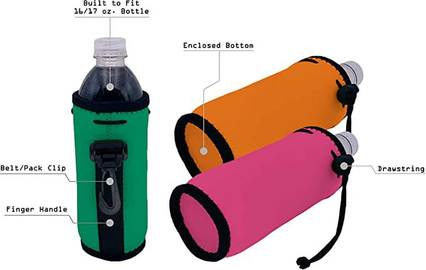 Neoprene Glass Water Bottle Sleeves - Vibrant Color 6-Pack of Protective  Holders 16-18 oz Capacity - Insulating Carriers Keep Your Drink Cool or Hot