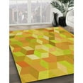 thumbnail image 3 of Ahgly Company Machine Washable Indoor Square Transitional Yellow Area Rugs, 6' Square, 3 of 7