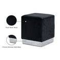 thumbnail image 2 of Meridian Furniture Jax Contemporary Velvet Ottoman/Stool in Black, 2 of 4