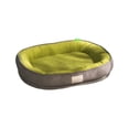 thumbnail image 2 of Cififendec Oval Plush Pet Bed, 19.69"×15.74", Cozy Donut-Style Kennel Cushion, Soft Dog and Cat Nest, Non-Slip Crate Mat for Small to Medium Pets(Green), 2 of 5