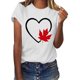 thumbnail image 3 of Camisas de Manga Corta para las Mujeres Impresión de Manga Corta Cuello Redondo, Camisa Casual de Poliéster para las Mujeres, Lavado de Manos, 3 of 6