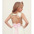 thumbnail image 4 of StylesILove Toddler Kids Gold Sequin Tulle Sleeveless Flower Girl Dress (100/18-24 Months), 4 of 7