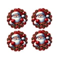 thumbnail image 2 of 4 Pack Christmas Themed Round Placemats,Washable Heat Resistant Table Mats, Holiday Dinner Party Table Decor, 2 of 6