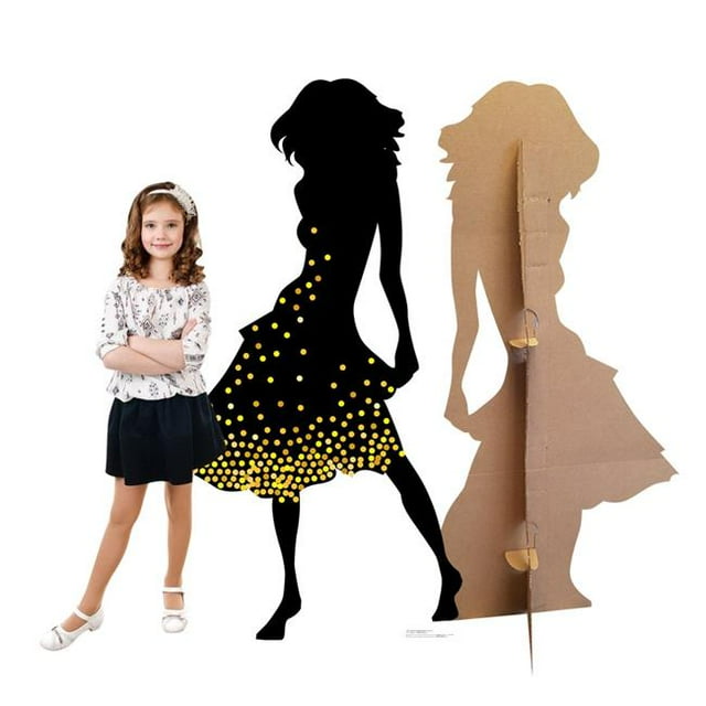 Advanced Graphics 2400 61 x 33 in. Silhouette Dancer Yellow Sparkles Cardboard Standup