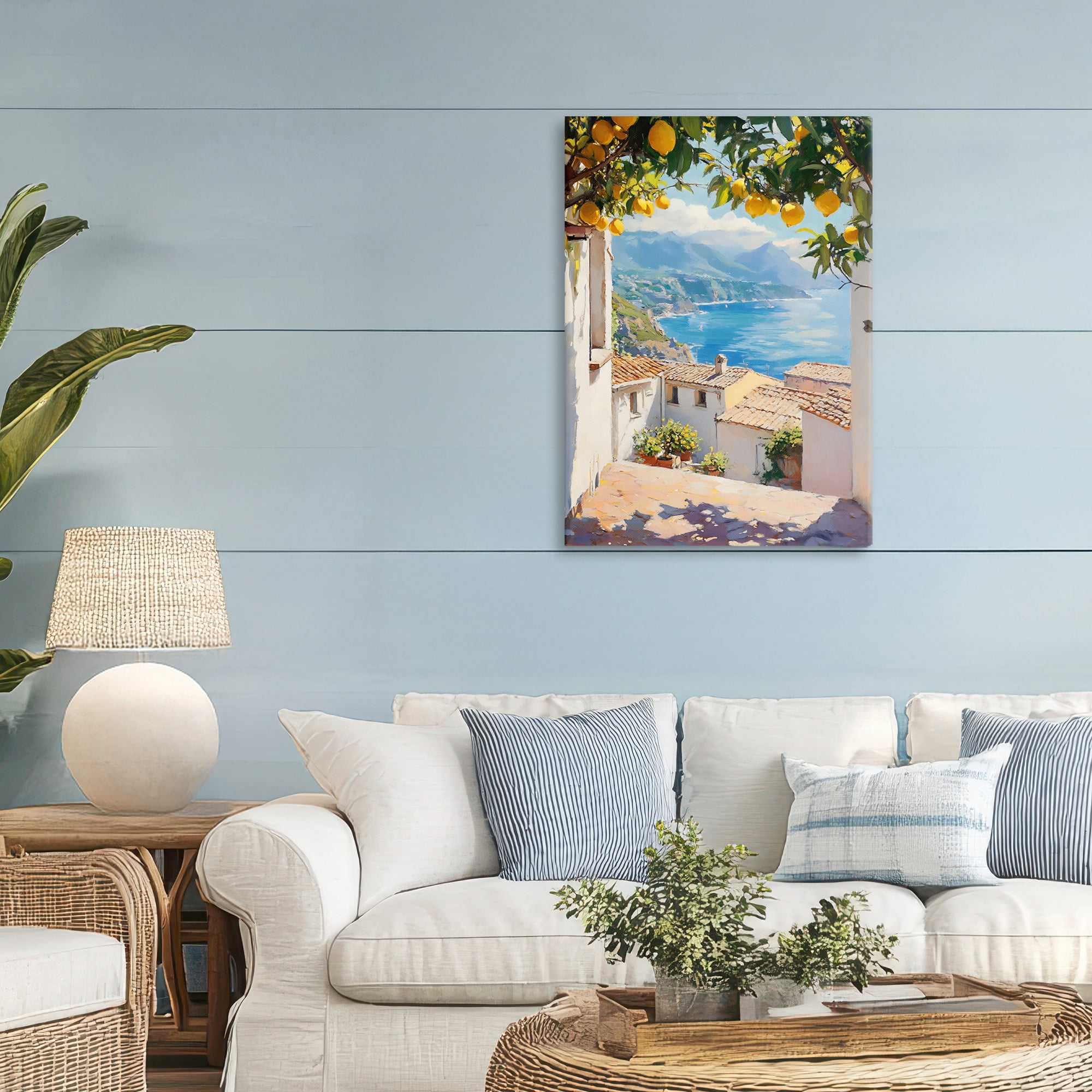 Stupell Industries Amalfi Coast Lemon Overhang Canvas Wall Art, design by LSR Design Studio