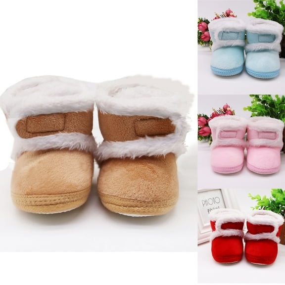 Gyratedream Newborn Toddler Warm Snow Boots Winter Shoes Baby Girls Boys Prewalker Anti-slip Shoes for 0-18M