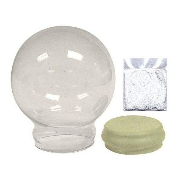 National Artcraft® Clear Glass Water Globe with Rubber Seal and Snow Flakes - 3-1/8" Diameter (Pkg/2)