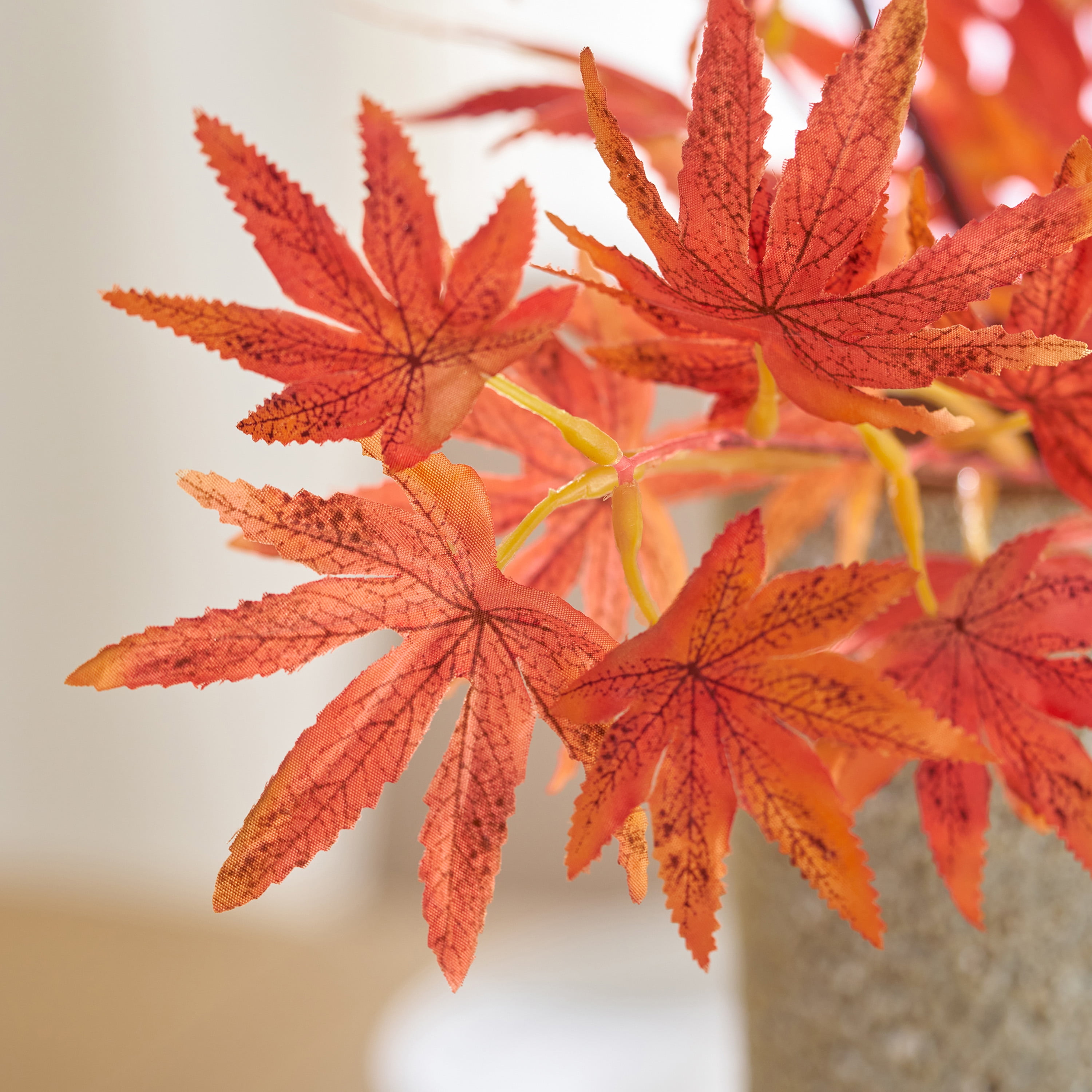 Mainstays 32 in Indoor Orange Maple Leaf Artificial Stem
