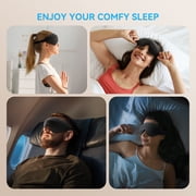 Restnature Sleep Mask, 100% Blackout, Adjustable & Secure Fit, Black Eye Mask for Sleeping