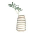 thumbnail image 4 of Creative Co-Op Brown & Cream Striped Stoneware Vase & Reactive Glaze Finish (Each one will vary), 4 of 5