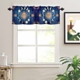 thumbnail image 2 of Sun Moon Valances for Windows Starry Sky Rod Pocket Curtain Valance Window Treatment Short Curtains for Kitchen Living Room, 42"x18", 2 of 5