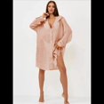 thumbnail image 4 of Cárdigan de Color Liso para Mujer, para Playa, Vacaciones, Informal, para Bikini, Traje de Baño, Protección Solar Rosa un Tamaño, 4 of 9
