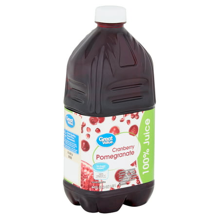 Great Value 100% Cranberry Pomegranate Juice, 64 fl (Best Way To Juice Pomegranate Seeds)