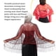 thumbnail image 4 of Sonducket Bufanda para mujer, bufandas, chales con borlas de flores, elegante capa nupcial para dama de honor, capa de boda, chal Vintage Ropa, zapatos y accesorios Miscelánea Melon rojo, 4 of 6