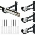 thumbnail image 1 of Curtain Holders With Plastic Locking Buckle For 1 To 1.2 Inch Rods, Strong Capacity Supporting Up To 30 Kg, Easy Installation Curtain Rod Brackets, 1 of 5