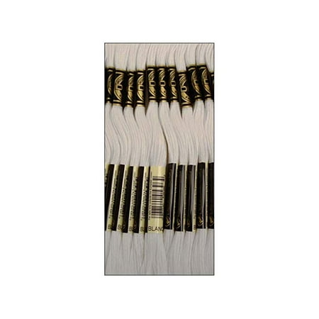 Dmc 6 strand embroidery floss cotton thread bulk white 87 yards 12 Dmc 6 strand embroidery floss cotton thread bulk white 87 yards 12