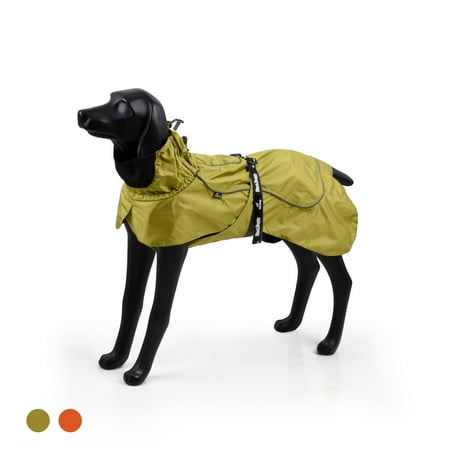 Dog Coats Small Waterproof, Warm Outfit Clothes Dog Jackets Small, Adjustable Drawstring Warm And Cozy Dog Sport Vest (Green, L)