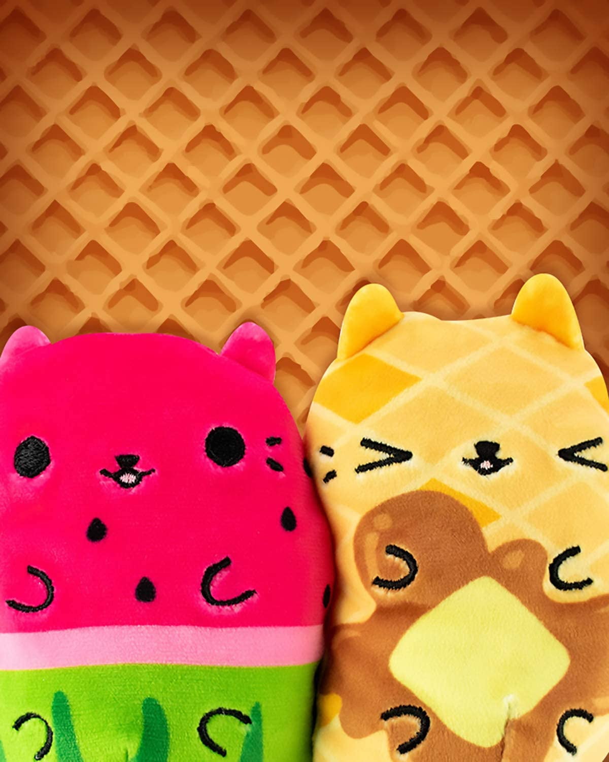 Cats Vs Pickles 12-Pack Bean Plush Toys - Cute Collectible Stuffed Animals For Kids Stocking Stuffers