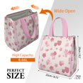 thumbnail image 3 of Pioneer Flower Floral Print Pattern Insulated Lunch Bag for Women & Adults,Large Portable Soft Cooler Lunch Bag,Thermal Food Storage Tote with Pearl Cotton,8.66L,8.75x5.75x9.5 Inch, 3 of 6
