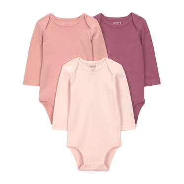 Carter's Child of Mine Baby Girl Bodysuits, 3-Pack, Sizes Preemie-18 Months