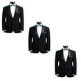 thumbnail image 6 of Mens Smooth Satin Feel Wedding Pre-Tied Blue Bow Tie Sets, 6 of 7