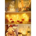 thumbnail image 4 of 24 Pack Fairy Lights Battery Operated - 7Ft 20 Led Mini String Lights Silver Wire Waterproof Firefly Starry DIY Lights for Bedroom Patio Wedding Party Christmas Decor (Warm White), 4 of 7
