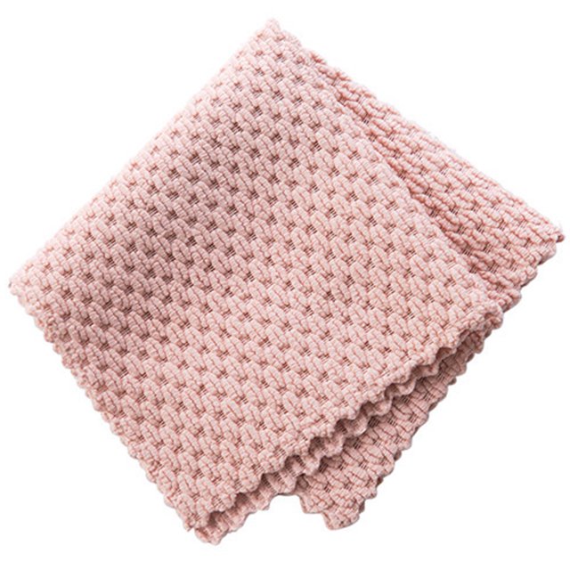 Bewildely Paño de cocina, vajilla absorbente, toalla de trapo de fibra superfina, accesorios de limpieza lavables reutilizables, carne rosa, 1 Type3 NO3