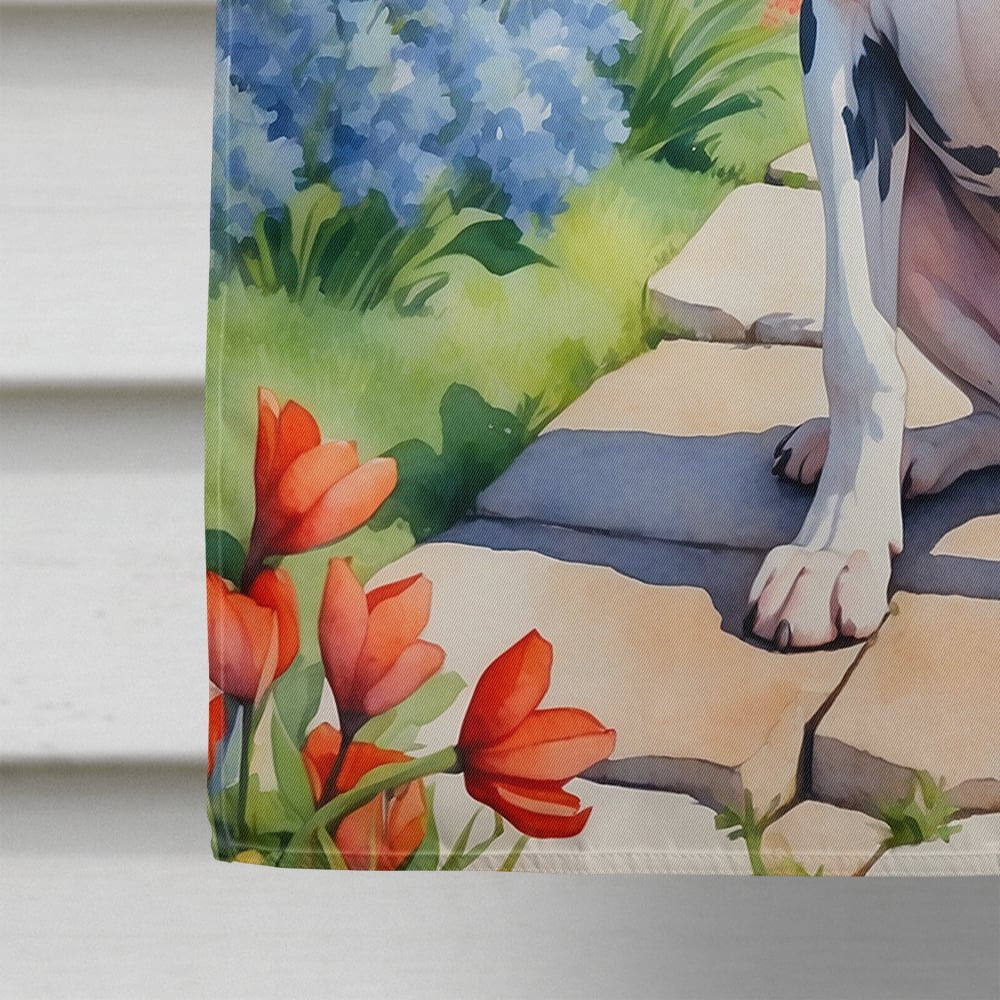 Great Dane Spring Path House Flag 28 in x 40 in