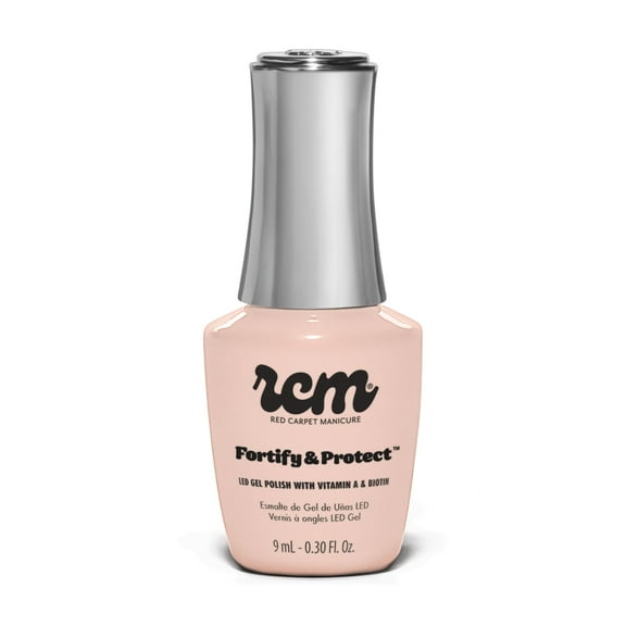 Red Carpet Manicure Fortify & Protect Sheer Nude CrĆØme Gel Polish for Strong, Healthy Nails - Infused with Vitamin A & Biotin - (Naturally Beautiful) Led Nail Gel Color, 0.3 Fl Oz