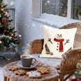 thumbnail image 4 of CaiYueKe Christmas Print Pillow Cover Linen Cushion Case Sofa Throw Pillowcase Decorative Home Decor Accent Pillow Cover Living Room Bedroom Decor, 4 of 8