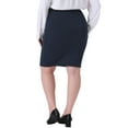 thumbnail image 3 of Agnes Orinda Women's Plus Size Bodycon Skirt Mini High Waist Above Knee Basic Pencil Skirt 1X Navy Blue, 3 of 7