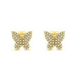 thumbnail image 5 of 1.0 CT Diamond Mini Butterfly Stud Earring 14ktGold Over 925 Silver, Womens Diamond Studs, Diamonds Butterfly Earrings, 5 of 5